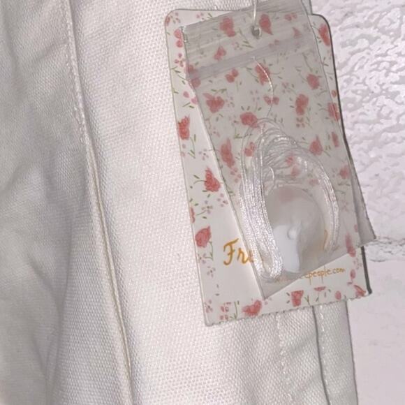 NEW Free People $98 Margate Ivory Paper Bag Waist Pant Trouser NWT Small - Picture 5 of 16